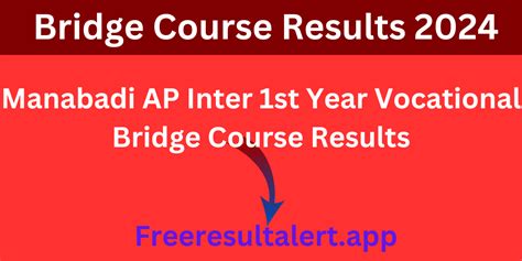 bridge course results 2023|AP Inter Bridge Course Results 2024 1st 2nd Year General .